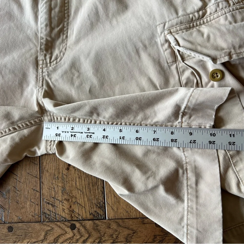 Polo By Ralph Lauren Cargo Shorts Men’s 36 Beige 10” Inseam Vintage Baggy Cotton